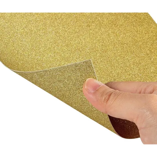 24 Sheets Gold Glitter Paper Cardstock for DIY Crafts, Card Making, Invitations, Double-Sided, 250gsm (8 x 12 In) {5}
