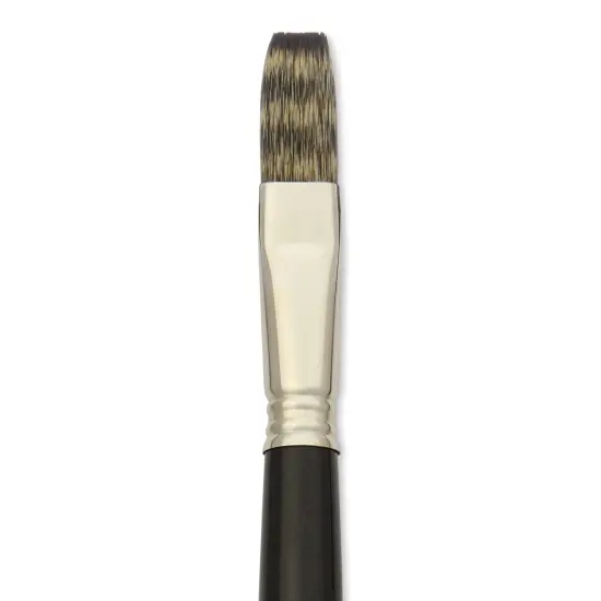 Escoda Vintage Synthetic Brush - Flat, LongHandle, Size 16 {1}