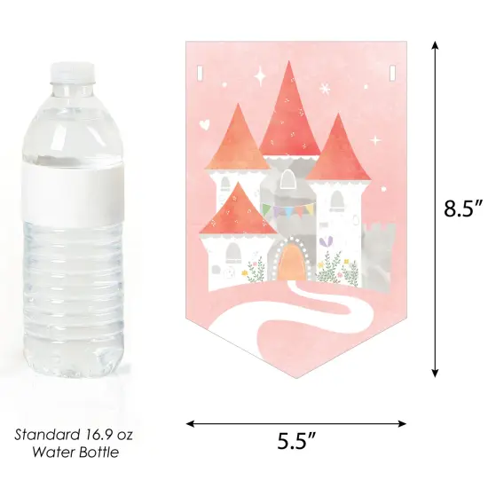 Big Dot of Happiness Princess Happy Birthday Party Banner, Pastel Colorful Princess Dress Characters Party Decorations - Happy Birthday Bunting Banner {3}