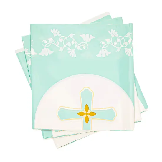 3 Pack Disposable Plastic Table Covers, Baptism Decorations, Easter Tablecloth (54 x 108 In) White {6}