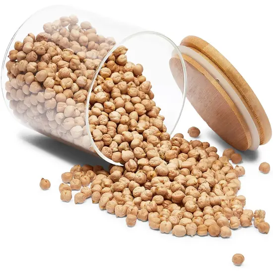 5-Pack Glass Canisters with Bamboo Lids, 3 Sizes for Pantry Storage Clear {5}