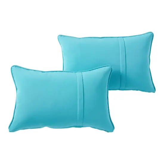 Sunbrella 21x14 in. Rectangle Outdoor Throw Pillow (2-Pack) Aruba {1}
