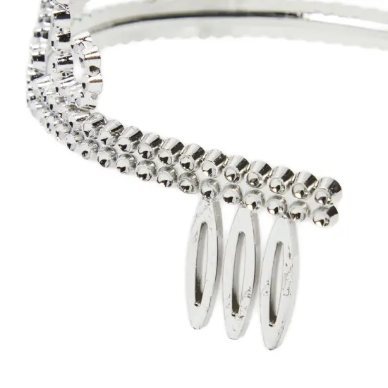 BLUE PANDA 12 Pack Silver Tiara for Girls, Princess Dress Up Crown for Kids Costume Birthday Party Supplies in Bulk - Princess Crown - Ages 3-14 {6}