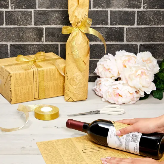 Juvale 12 Sheets of Kraft Paper - Vintage Newspaper Wrapping Paper - Brown Gift Wrap for Arts and Crafts, Bulletin Board Easel, DIY Projects (28 x 20 Inches) {3}