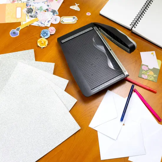 Harmony Diamond Chic Glitter Cardstock 8.5"X11" 20/Pkg-Platinum {5}