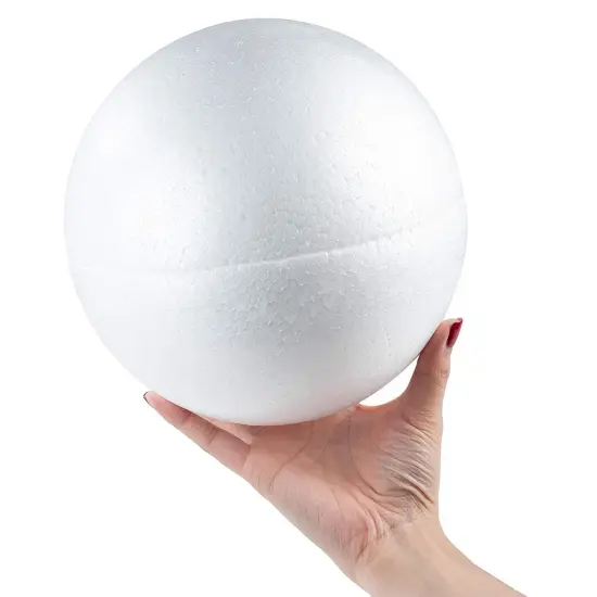 2 Pack Half Sphere Foam Balls for Crafts - 7.8 x 7.8 x 3.9" Large Hollow Dome for DIY, Art Supplies, Modeling (White) {6}