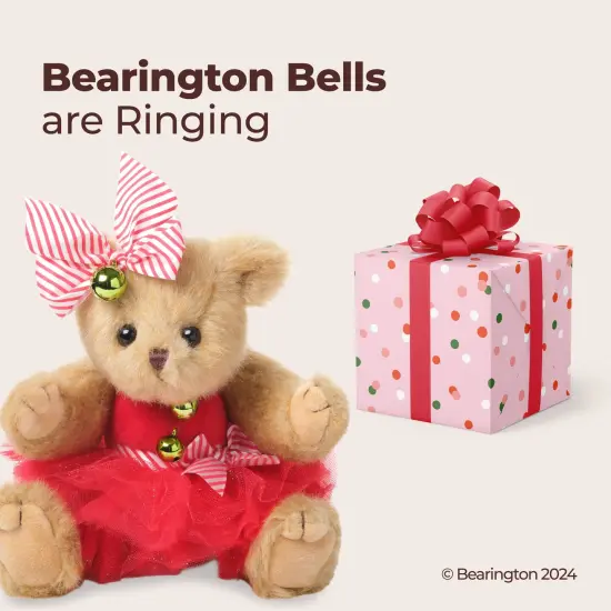 Bearington Jenny Jingles Christmas Ballerina Plush, 10 Inch Christmas Stuffed Animals for Kids, Ideal Christmas Teddy Bear Gift for Toddlers, Kids & Teens, For Ages 3-14 Red {5}