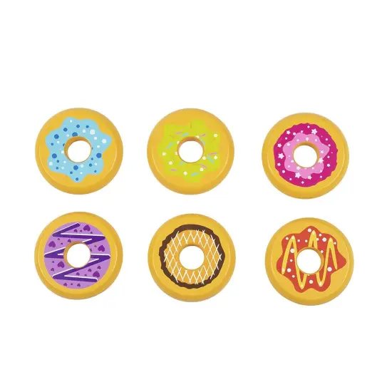 12 Pack Donut Play Food Set for Kids Kitchen Pretend Snacks Shop Playhouse Toddlers Toys, 6 Designs Multicolor {6}