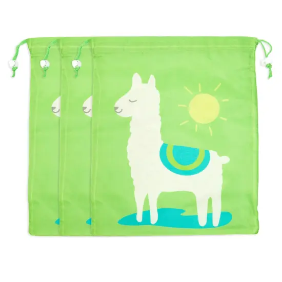 15 Pack Drawstring Animal Themed Party Favor Bags for Kids Birthday, 5 Designs (10 x 12 In) Multicolor {7}