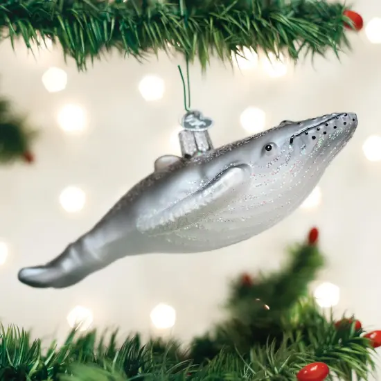 Old World Christmas 2.0 Inch Humpback Whale Tree Ornament , Ornament Ocean Migrate Mammal Gray {3}