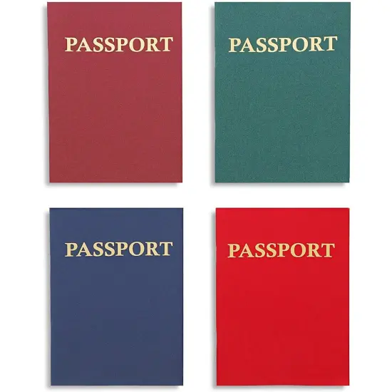 Juvale 24-Pack Blank Passport Notebooks for Kids, 4.1 x 5.6 Inches, Pretend Passport Books for Kids Travel Play and Classroom Activities, 4 Colors Multicolor {6}