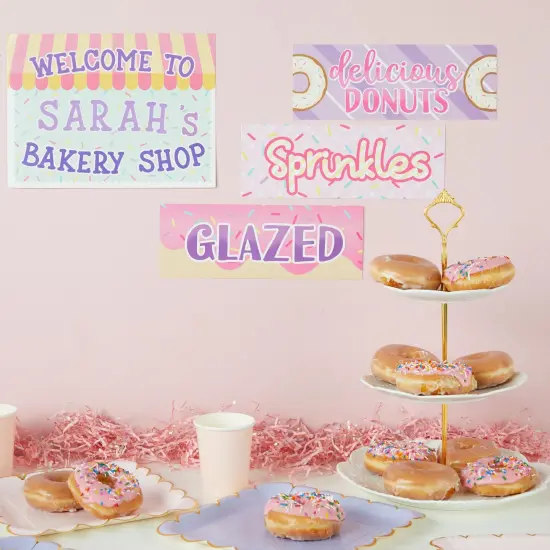 13 Pieces Donut Grow Up Two Sweet Birthday Party Decoration, Custom Signs Kit with Letter Stickers Multicolor {2}