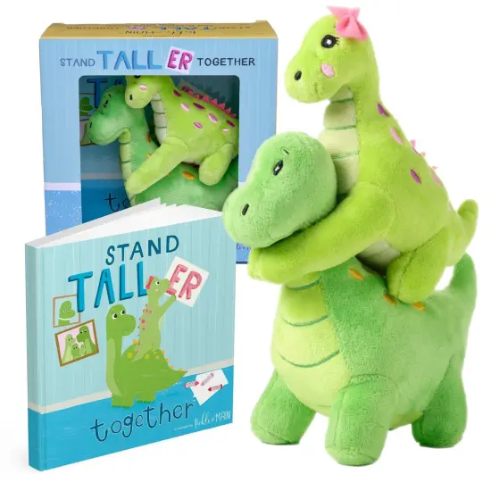 Tickle & Main 3 Piece New Big Brother Gift for Boys, Includes Big Brother/Little Sister Dinosaur Stuffed Animals with Storybook for Announcing a New Sibling, Educational and Engaging, Ages 1-14 {1}