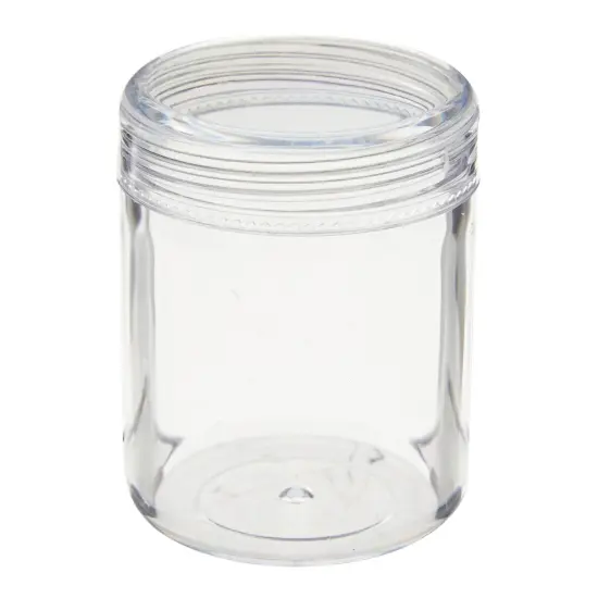 35-Pack 1.2 oz Clear Plastic Jars with Lids for Beads, Beauty Products - Small Empty Containers for Slime Supplies and Ingredients {6}