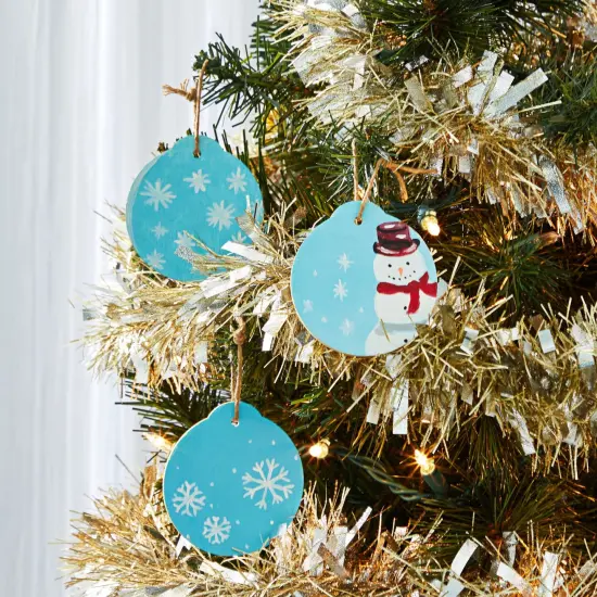 Juvale 48 Pack 3 Inch Wooden Circles for Holiday Crafts, DIY Wooden Circle Ornaments, Blank Wood Disks for Christmas Tree Decorations, 2.8 x 0.08 x 3 Inches Brown {2}