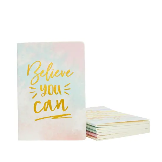 6 Pack Inspirational Notebooks for Women, A5 Motivational Soft Cover Journals for Students, Watercolor Designs, Gift Set (5.7 x 8.2 In) Multicolor {6}