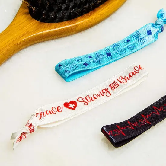 Elastic Hair Ties for Women, Nurse Appreciation Gifts (3 Colors, 30 Pack) Multicolor {3}