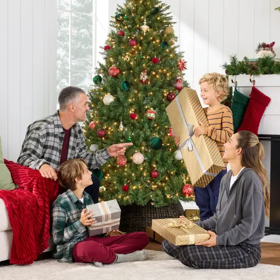 Best Choice Products Pre-Lit Hinged Douglas Full Fir Artificial Christmas Tree Holiday Decoration w/ Lights {4}