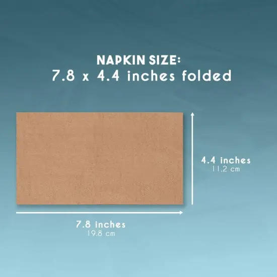 Kraft Party Supplies, Paper Napkins (Brown, 7.8 x 4.4 In, 200 Pack) {5}