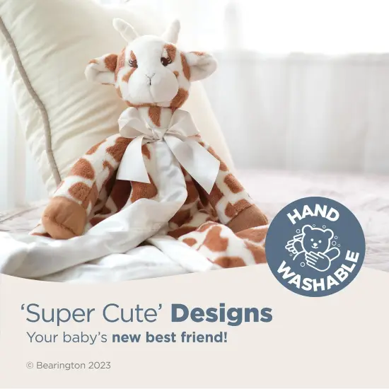 Bearington Baby Patches Snuggler, 15 Inch Giraffe Plush Stuffed Animal Security Blanket Lovey for Babies Multicolor {3}