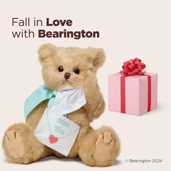 Bearington Beary Blue Without You Miss You, 10 In Teddy Bear Valentine's Day Stuffed Animals, Ideal Plushies for Miss You Gifts for Women, For Ages 3-14 {5}