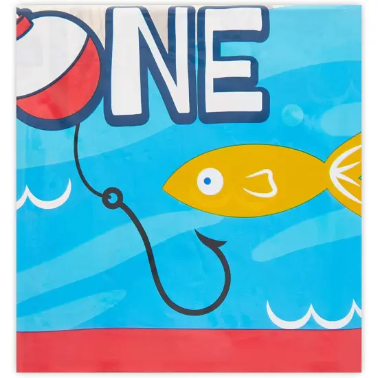 O'fishally One Tablecloth for 1st Birthday Party, Table Cover (54 x 108 in, 3 Pack) Blue {4}