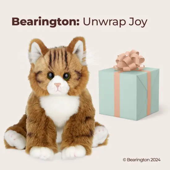 Bearington Manny The Tabby Cat Plush, 10.5 Inch Orange Cat Stuffed Animal, For Ages 3-14 {5}