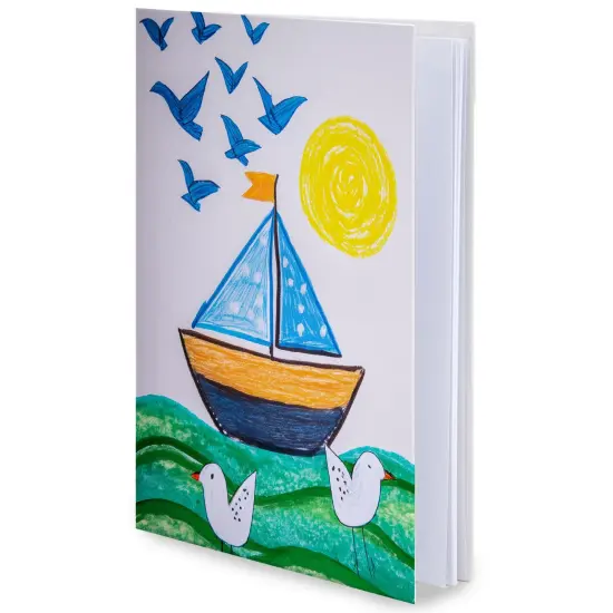 6 Pack 6x8 inch White Blank Hardcover Books for Kids to Write Stories, Unlined Scrapbook and Journal - 18 Sheets/36 Pages Each {2}