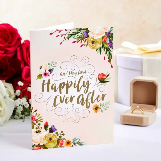 36 Pack Engagement and Wedding Greeting Cards for Couples with Envelopes, Congratulations Bride and Groom, 6 Rustic Designs (5x7 In) Multicolor {2}