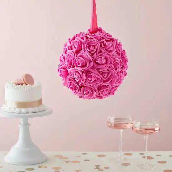 Juvale 100 Pack Hot Pink Artificial Flowers - 3 Inches, Fake Carnations for Wedding, Bridal Shower & Valentine's Day Decorations, Arts and Crafts {6}