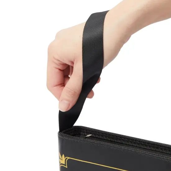 9 Pocket Leather 3 Ring Trading Card Binder for Baseball, Gaming, and Sports Cards, 20 Pages, Hold 360 Cards (10.8 x 13.5 x 1.7 inches) Black {4}