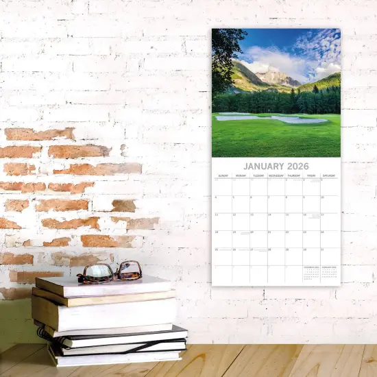 The Gifted Stationary 2026 Square Wall Calendar, The World of Golf, 16-Month Lifestyles Theme Hanging Calendar with 180 Reminder Stickers, Month Planner for Creative Spaces, 12x12 In Multicolor {2}