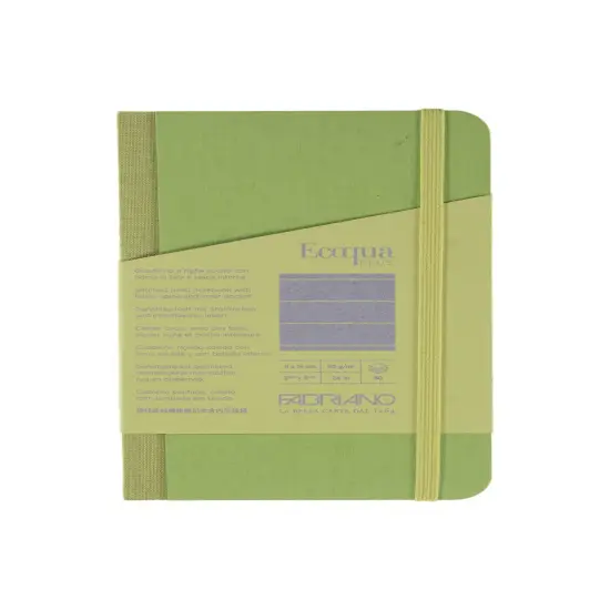 Fabriano Ecoqua Plus Sewn Bound 100% Italian made Notebook, 3.5" x 5.5", 90gsm, 80 Sheets Lime {5}