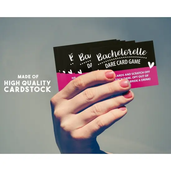 Pack of 30 Bachelorette Party Game - Bachelorette Dare Cards Scratch Off Cards - Perfect for Girls Night Out, Bridal Parties, Bridal Showers, Hot Pink & Black Cards {3}
