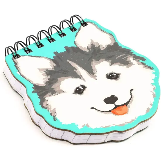 Dog Lover's Hardcover Notebook Set, 3 Die Cut Spiral Notepads (5.5 x 4.5 Inches, 3 Pack) Multicolor {5}