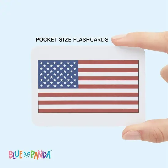 BLUE PANDA 205 Countries of The World Flags Flash Cards for Kids Ages 3-14 - Geography Country Flashcards with Continent and Capital - Double-Sided Cards (2.5 x 3.5 in) {3}