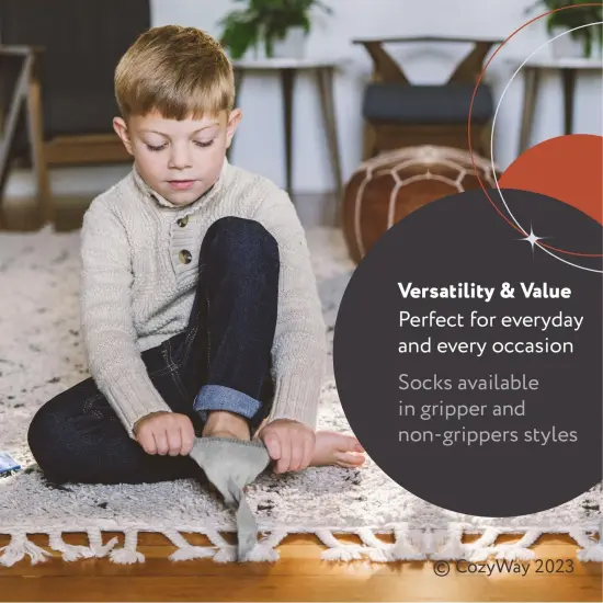 CozyWay Kids Ankle Socks - Comfy Cotton Socks for Boys and Girls Ages 3 Years and Up - No Show Soft & Breathable - Unisex Black, Gray, White - 12 Pack Multicolor {3}