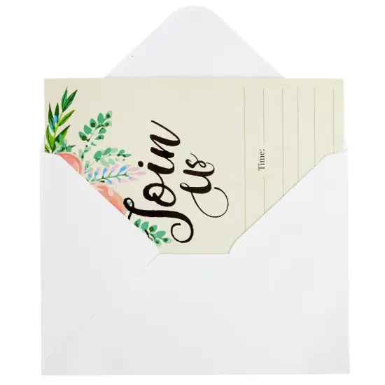 Invitation Cards - 50 Fill-In Floral Classy Cards with Envelopes. Great for Birthday Invitations, Bridal Shower Invitations, Baby Shower Invitations, and Wedding Invitations, 5 x 7 In, Postcard Style Multicolor {4}