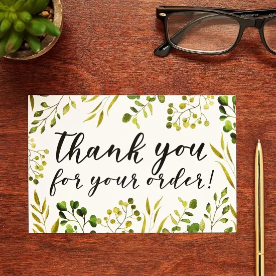 48-Count Thank You for Your Order Cards, for Small Business Purchase Blank Postcards, 4" x 6" Multicolor {3}