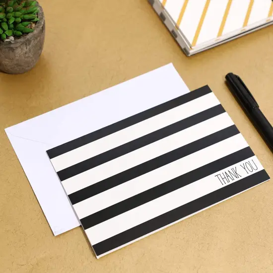 144-Pack Bulk Thank You Cards Set with Envelopes, Blank Inside for Birthday Party, Baby Shower, Wedding, Employee Appreciation, All Occasions, 6 Assorted Designs (4x6 in) {4}