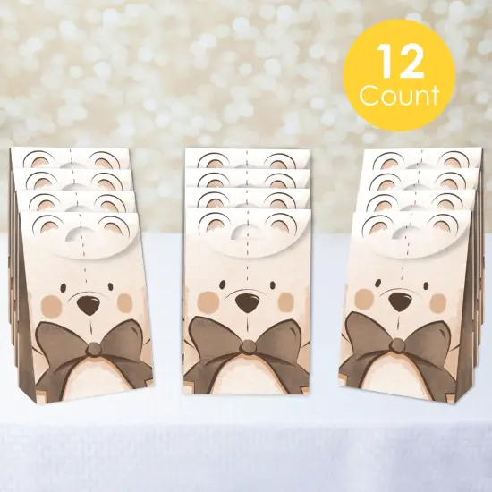 Big Dot of Happiness We Can Bearly Wait - Teddy Bear Baby Shower Gift Favor Bags - Party Goodie Boxes - Set of 12 {3}