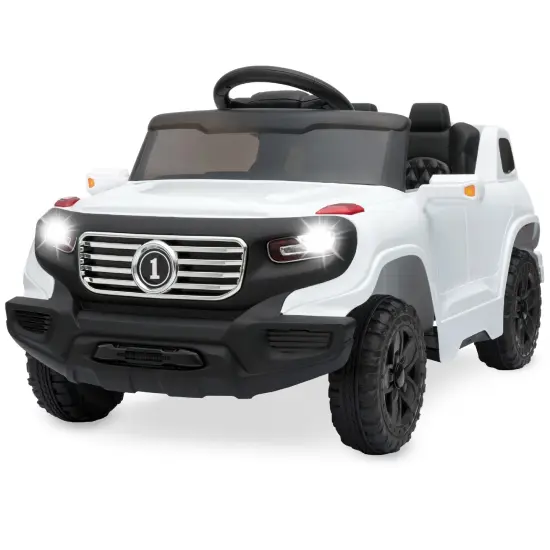 Best Choice Products 6V Kids Ride On Car Truck w/ Parent Control, 3 Speeds, LED Headlights, MP3 Player, Horn White {1}