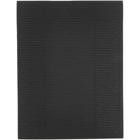 Corrugated Cardboard Paper Sheets (8.5 x 11 in, Black, 48-Pack) {4}
