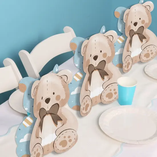 Big Dot of Happiness 8 Count Teddy Bear 3D Centerpiece Table Decorations, Freestanding We Can Bearly Wait Baby Shower or Birthday Party Centerpieces {6}