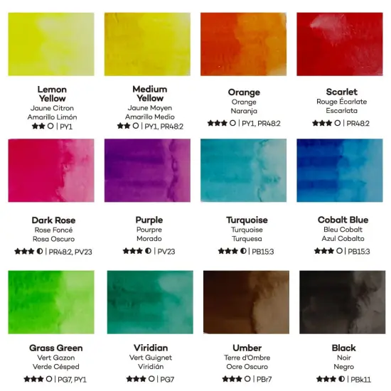 Watercolor Set Full Pan Signature 13pc in Tin, Vibrant, Multi-Color with Translucent Finish, Portable Watercolor Set {6}