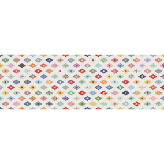 Simple Pleasures Diamond Ivory Cotton Wideback Fabric per yard {2}