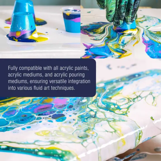 2-Ounce Silicone Pouring Oil - 100% Silicone Oil Pouring Medium for Acrylic Paint, Clear, Odorless Cell Creation Medium {3}