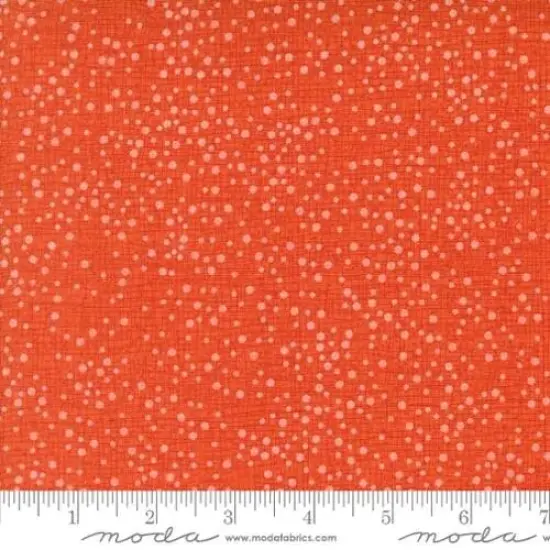 Dotty Thatched Tangerine 44"/45" Fabric Per Yard {1}