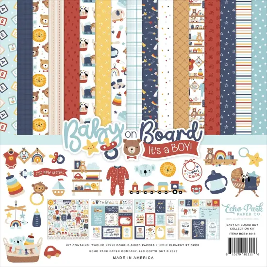 Echo Park Collection Kit 12"X12"-Baby On Board Boy {1}