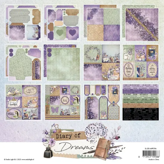 Diary Of Dreams Mixed Paper Pad 8"X8"-Nr. 296, Envelopes {2}